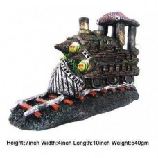 Engine On Railway Track Aquarium Toy